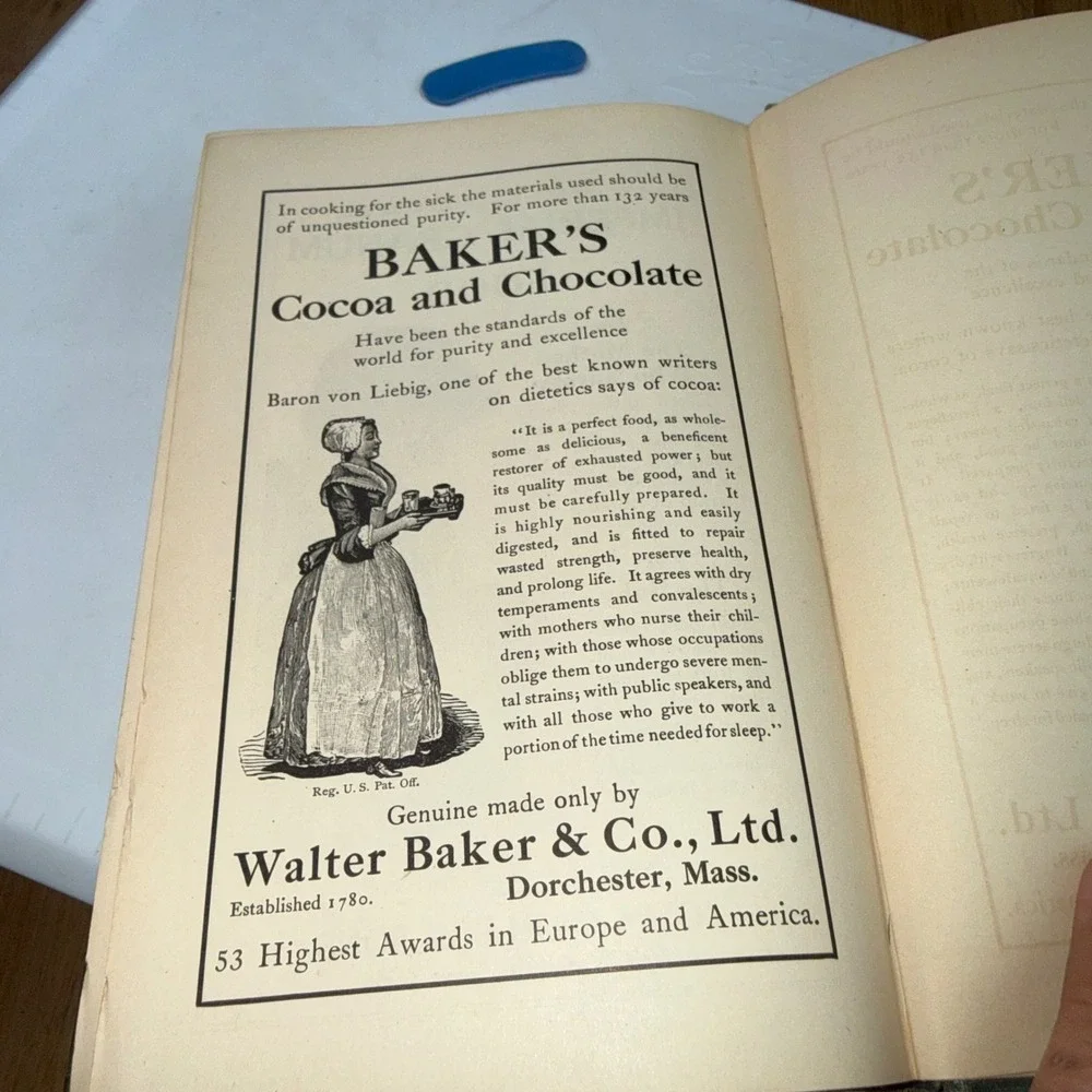 1913 Food and Cookery for‎ the Sick and Convalescent Fannie Farmer Antique Book